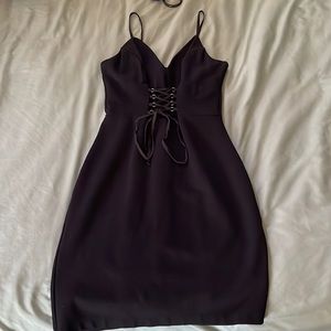 Gianni Bini black lace-up dress size Medium
